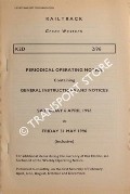 Book cover of Periodical Operating Notice containing General Instructions and Notices, Saturday 6 April 1996 to Friday, 31 May 1996 by Railtrack Great Western